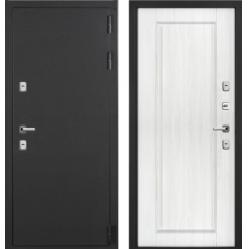 Дверь входная металлическая Интекрон ТЕРМО НЕАПОЛЬ Букле графит - Ривьера айс с терморазрывом